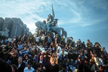 Rassemblement lors de la Convention démocrate à Chicago, le 1er août 1968.